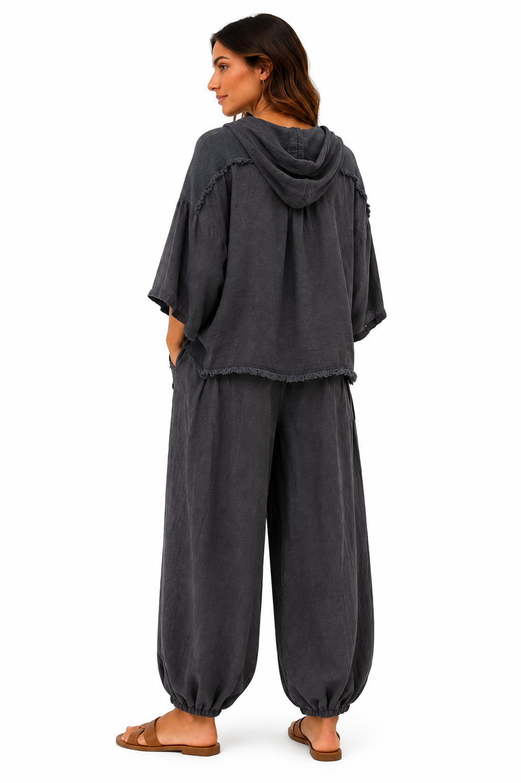 Linen Set 100% Italian Navy Blue