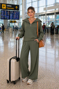 Dark Olive Zipper Airport Set
