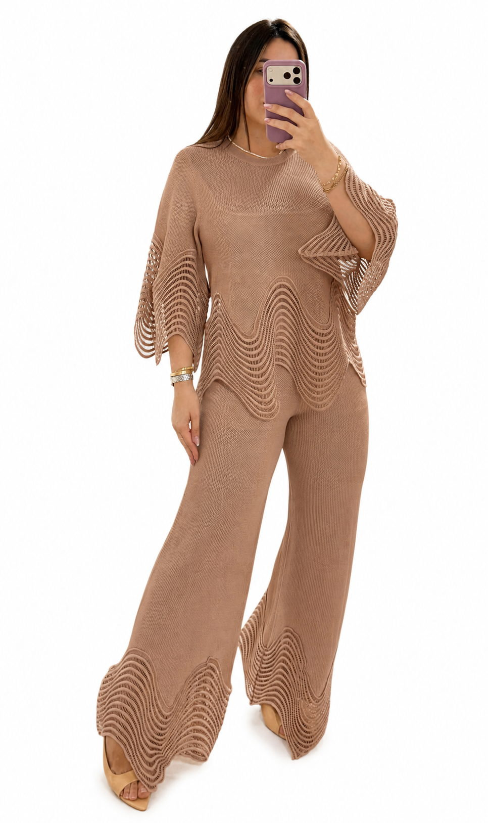 PREORDER 8/10 Wave Knit Set Mocha