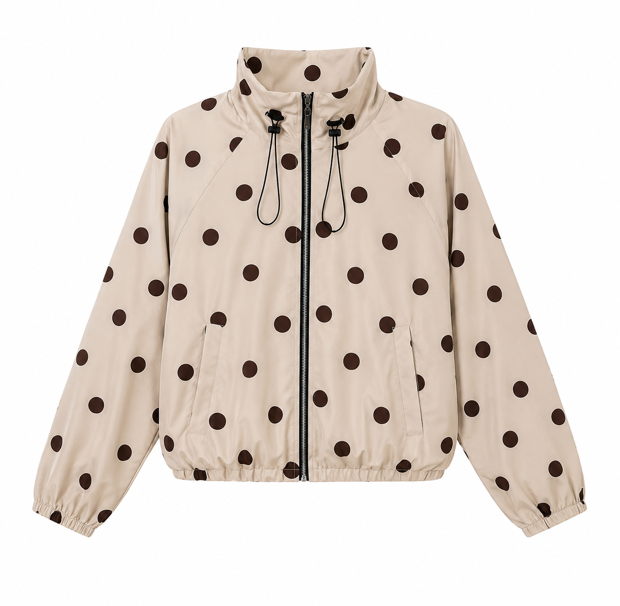 Polkadot Jacket Puffer Cream/ Mocha