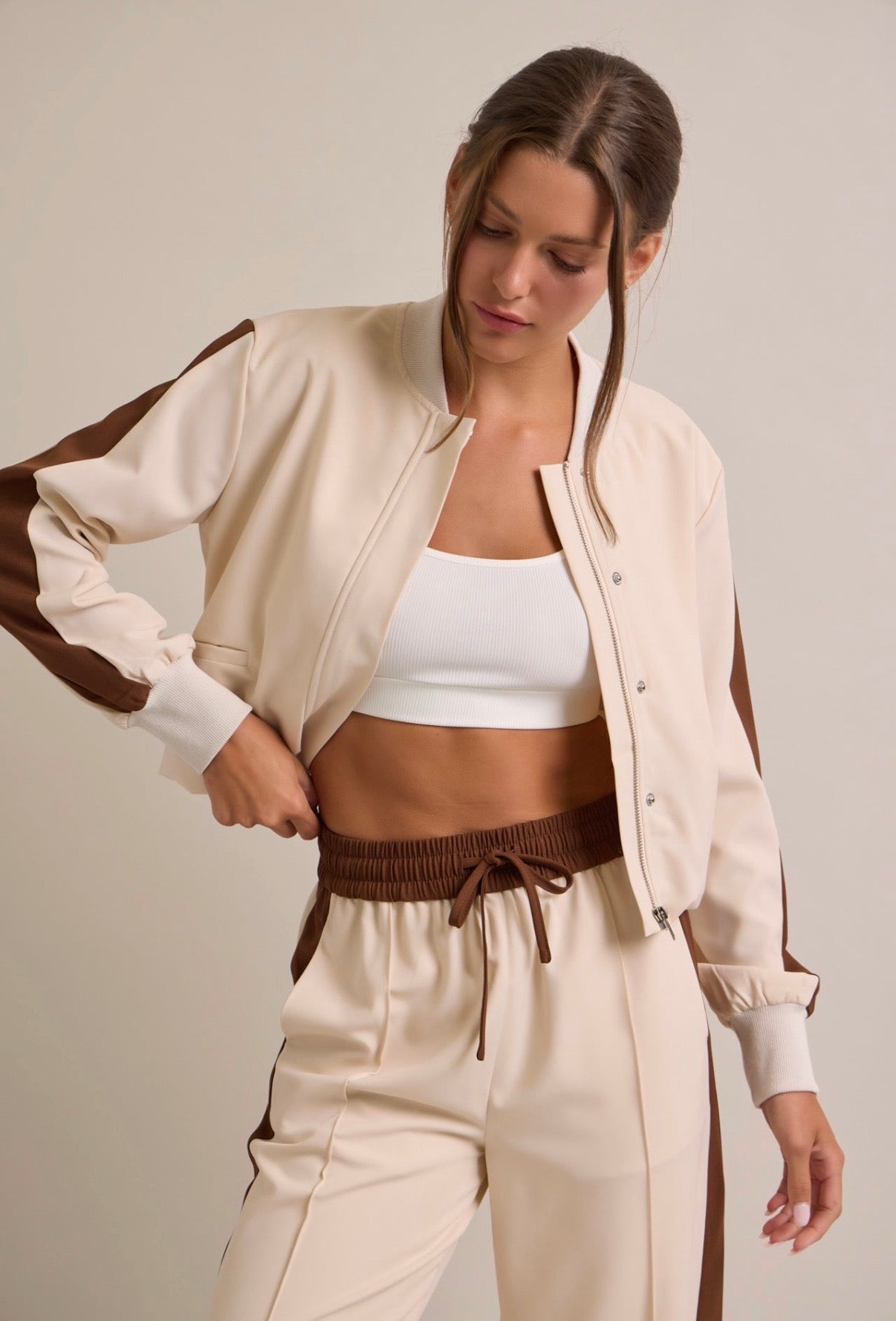 PREORDER 7/10 Sport Set Cream / Brown