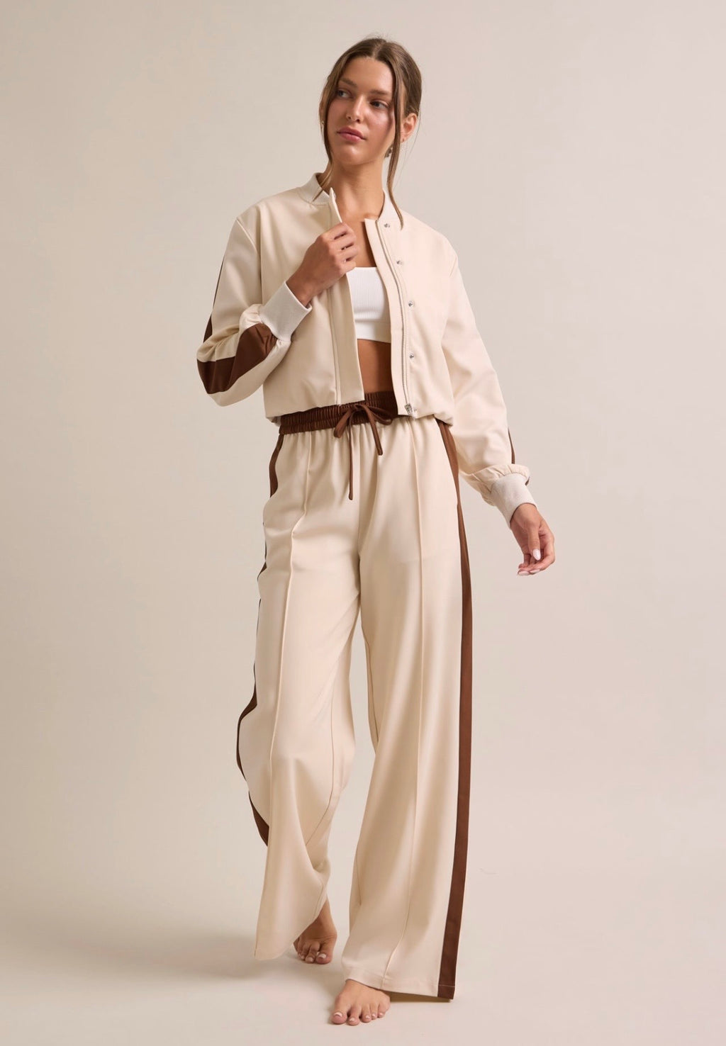 PREORDER 7/10 Sport Set Cream / Brown