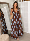 Maxi Dress Polkadots Blue