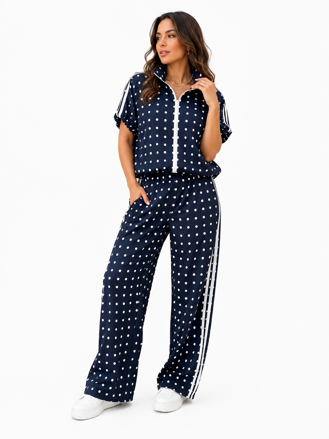 Set Ita Polka Love Navy Blue