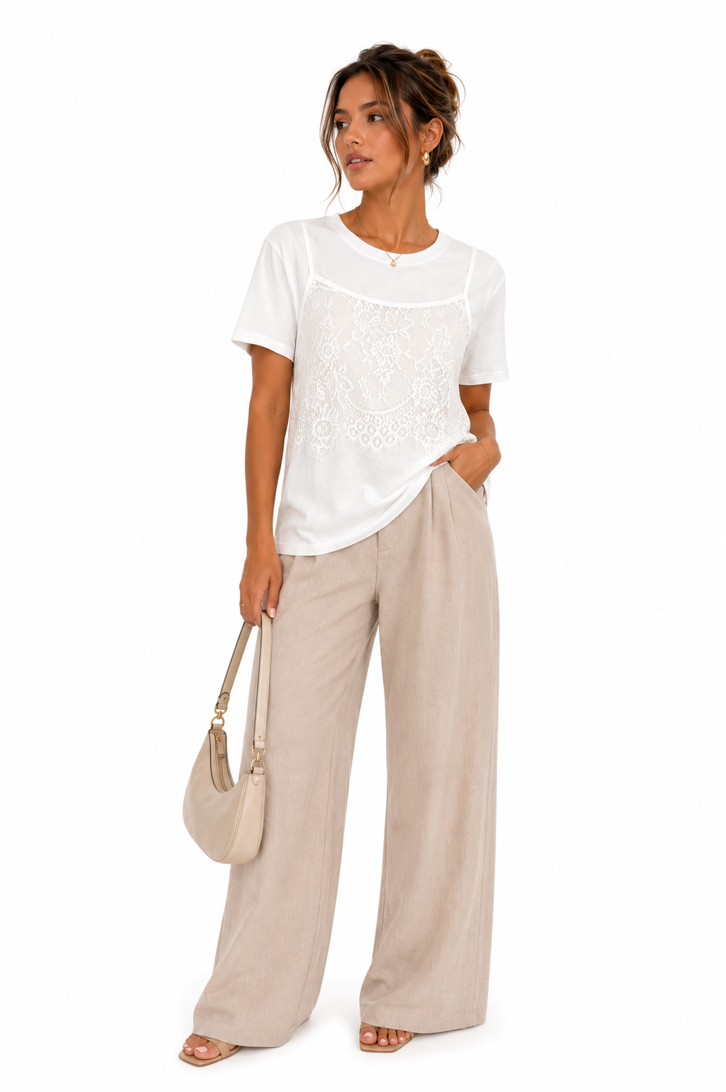 Blouse Charlotte Lace Cream & White